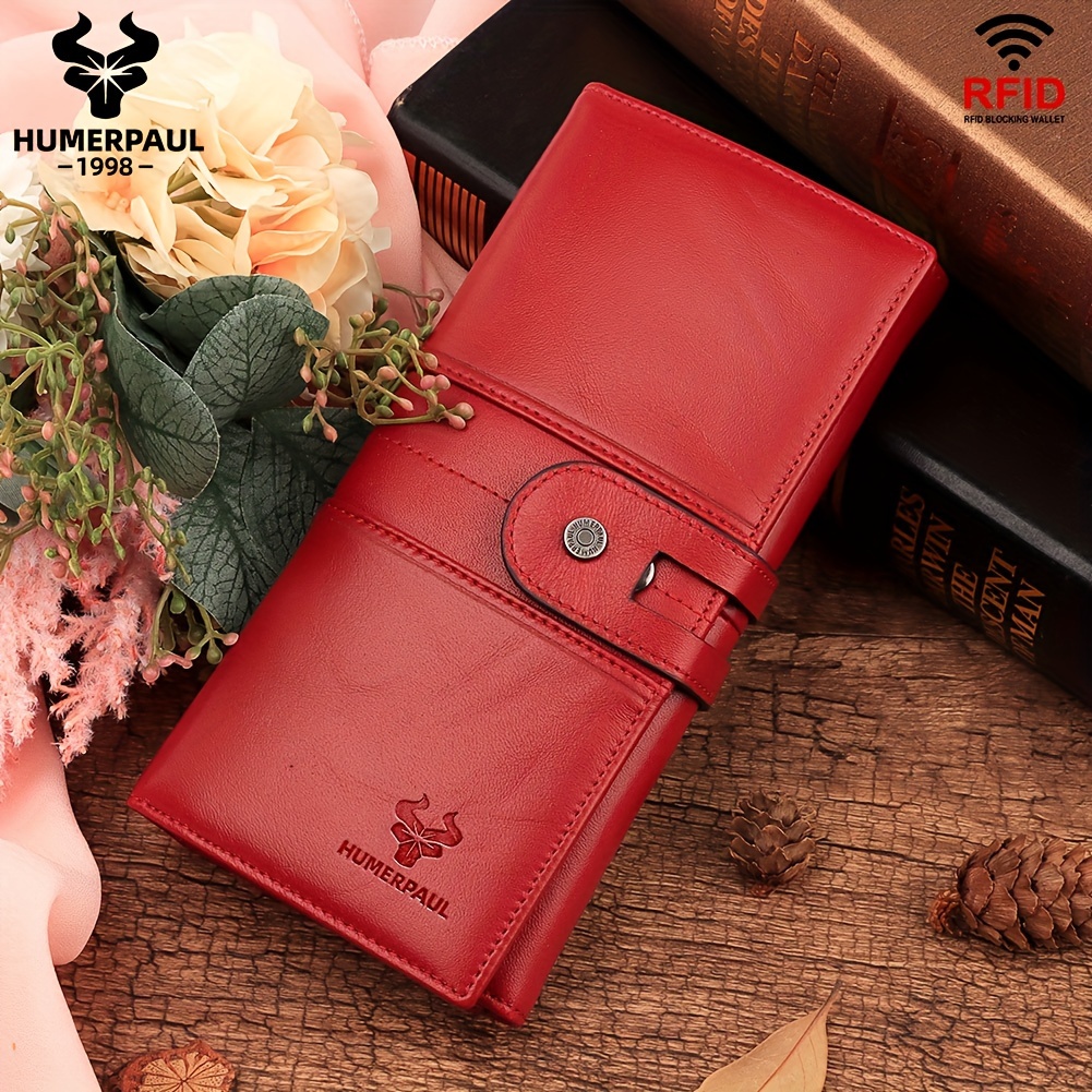 Trade Rfid Genuine Leather Women', Party Bag With Clasp, Multiple Card Slots, Clutch Made Of Top Layer Cowhide, Long Wallet.
Trade Rfid Genuine Leather Women', Party Bag With Clasp, Multiple Card Slots, Clutch Made Of Top Layer Cowhide, Long Wallet.