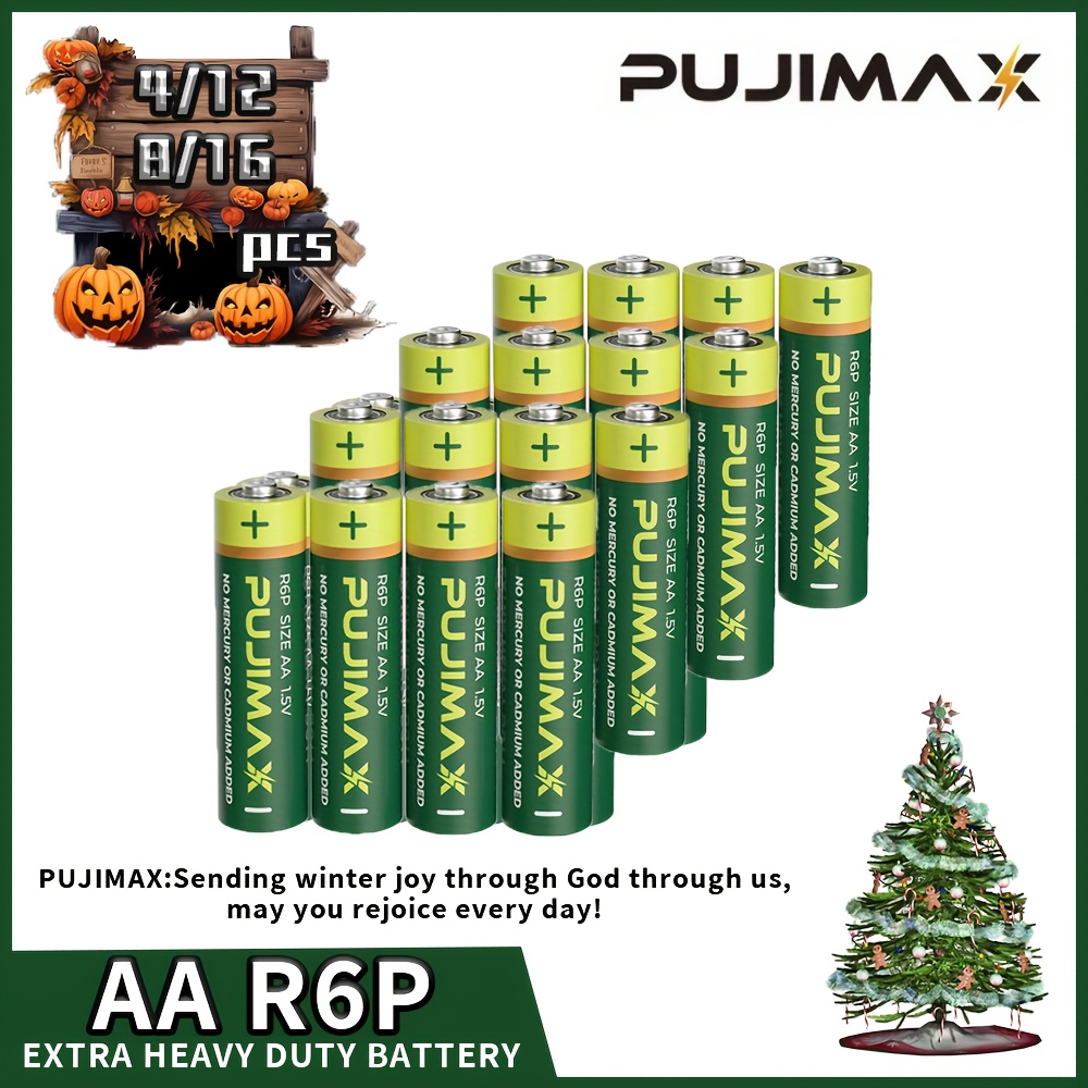 Pujimax 1 Aa R6p Batteries, 1.5v Zinc, Use, Non-rechargeable, For & , Controllers, Alarm Clocks, Calculators, , Wireless Mice, Keyboards, , Locks, Doorbells, Halloween
Pujimax 1 Aa R6p Batteries, 1.5v Zinc, Use, Non-rechargeable, For & , Controllers, Alarm Clocks, Calculators, , Wireless Mice, Keyboards, , Locks, Doorbells, Halloween