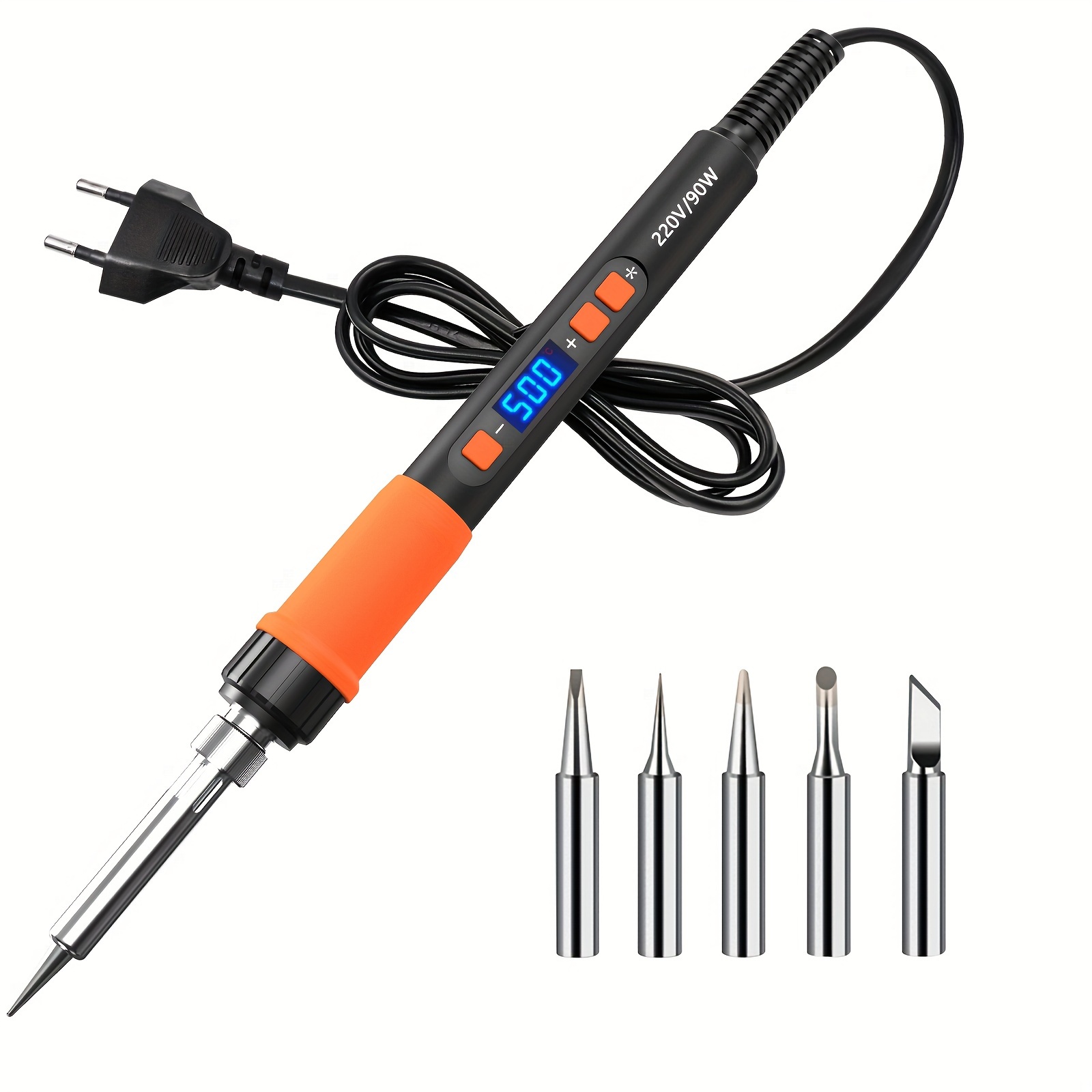 Soldering Iron, Upgraded 90w Soldering Iron Kit, Lcd Display Soldering Iron Kit Temperature Control 356-932°f, With On/off Switch And Auto Sleep Mode Function
Soldering Iron, Upgraded 90w Soldering Iron Kit, Lcd Display Soldering Iron Kit Temperature Control 356-932°f, With On/off Switch And Auto Sleep Mode Function