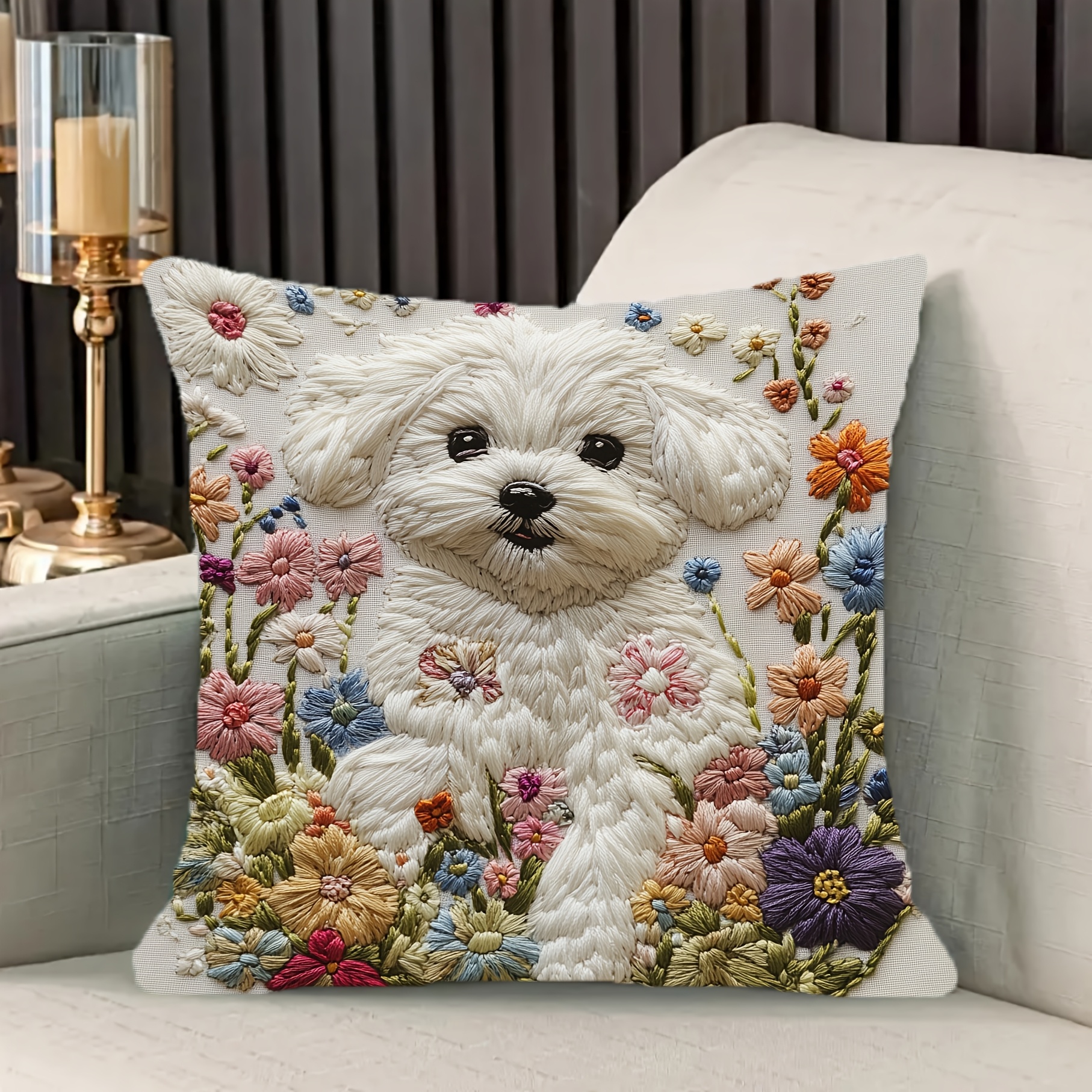 1pc Vintage Embroidered Throw Pillow Cover, 18x18 Inch, Soft Polyester, Machine Washable, Zipper Closure, Decorative For Home, Sofa, Bedroom - Woven, Geometric Pattern, No Insert
1pc Vintage Embroidered Throw Pillow Cover, 18x18 Inch, Soft Polyester, Machine Washable, Zipper Closure, Decorative For Home, Sofa, Bedroom - Woven, Geometric Pattern, No Insert