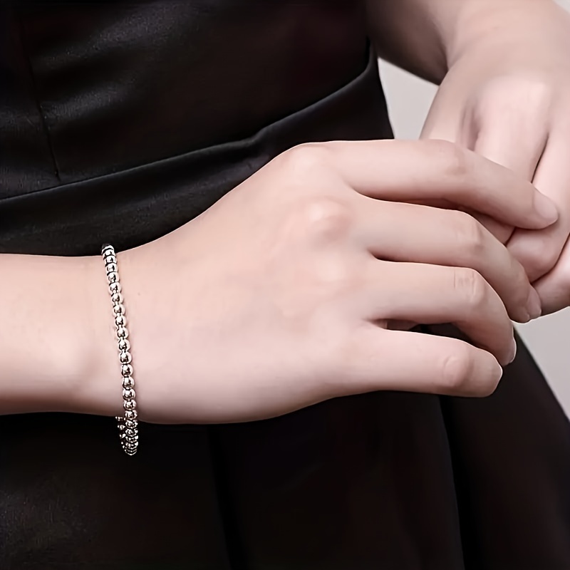1 Pc Delicate Silvery Beads Design Bracelet Elegant Leisure Style Suitable For Women Daily Casual
1 Pc Delicate Silvery Beads Design Bracelet Elegant Leisure Style Suitable For Women Daily Casual