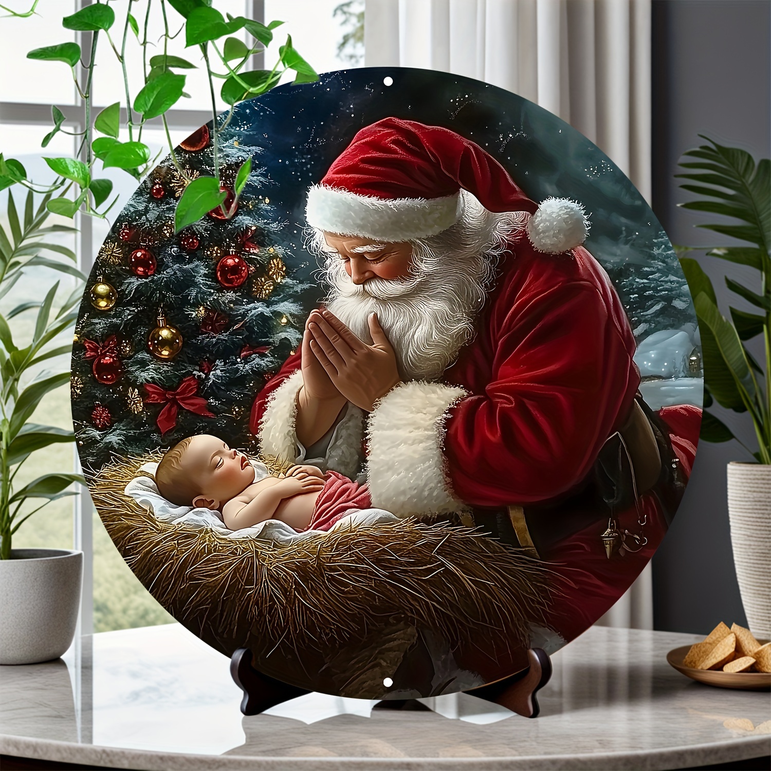 Vintage Santa & 8x8" Round Aluminum Sign - Home Decor, Wreaths, And Holiday Gifts, Room Decor
Vintage Santa & 8x8" Round Aluminum Sign - Home Decor, Wreaths, And Holiday Gifts, Room Decor