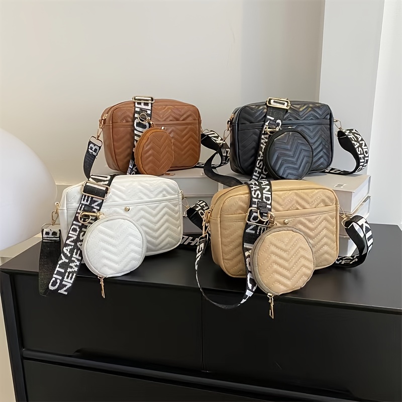 Solid Color Quilted Shoulder Bag With Mini Coin Purse, Women's Small Crossbody Bag, Pu Leather Square Bag
Solid Color Quilted Shoulder Bag With Mini Coin Purse, Women's Small Crossbody Bag, Pu Leather Square Bag