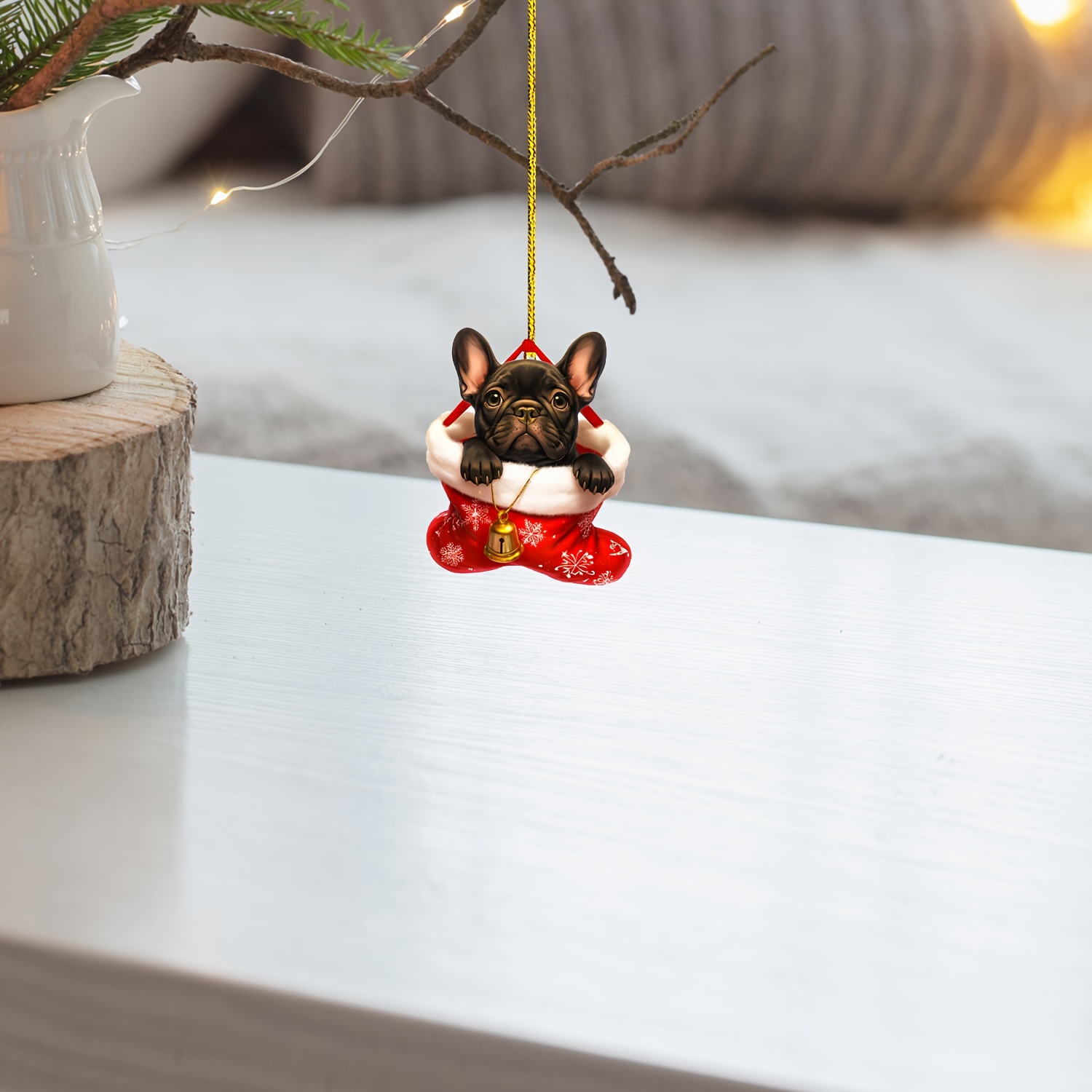 Christmas Hanging Dog - 2d In Outfit - Seasonal Decor For , , And Parties - Pendant For Car, Keychain, - No , Featherless, For Christmas, , Easter
Christmas Hanging Dog - 2d In Outfit - Seasonal Decor For , , And Parties - Pendant For Car, Keychain, - No , Featherless, For Christmas, , Easter