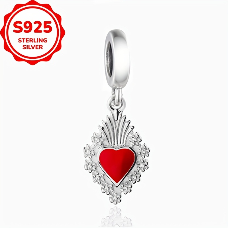925 Sterling Silver Red Heart Charm For Bracelet Or Necklace, Fashion Making Bead, Ideal Birthday Or Valentine's Day Gift, Shape Design, Charms Beads
925 Sterling Silver Red Heart Charm For Bracelet Or Necklace, Fashion Making Bead, Ideal Birthday Or Valentine's Day Gift, Shape Design, Charms Beads
