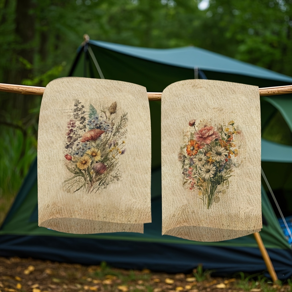 2pcs Set Of 18 X 26 Inch Camping Soft Towels, Vintage Flower Towels And Dishwashing Bouquet Decorative Towels, Vintage Dry Cloth Hand Towels, Towels Suitable For Camping
2pcs Set Of 18 X 26 Inch Camping Soft Towels, Vintage Flower Towels And Dishwashing Bouquet Decorative Towels, Vintage Dry Cloth Hand Towels, Towels Suitable For Camping