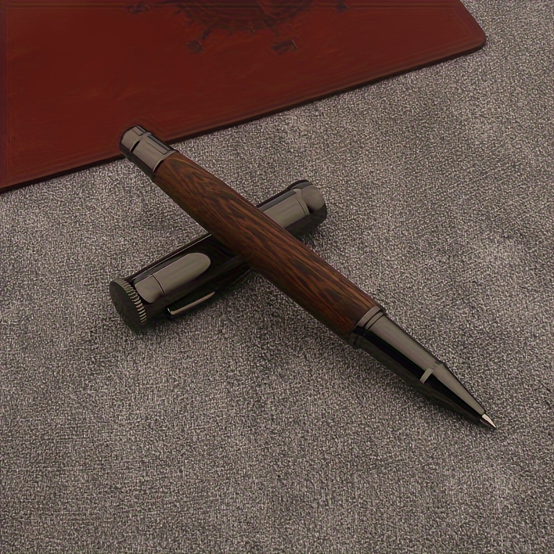 1pc Wooden Ballpoint Pen, Wingwood, Fine Point, Round Body, Click-off Cap, Refillable Business And Office Writing Instrument
1pc Wooden Ballpoint Pen, Wingwood, Fine Point, Round Body, Click-off Cap, Refillable Business And Office Writing Instrument