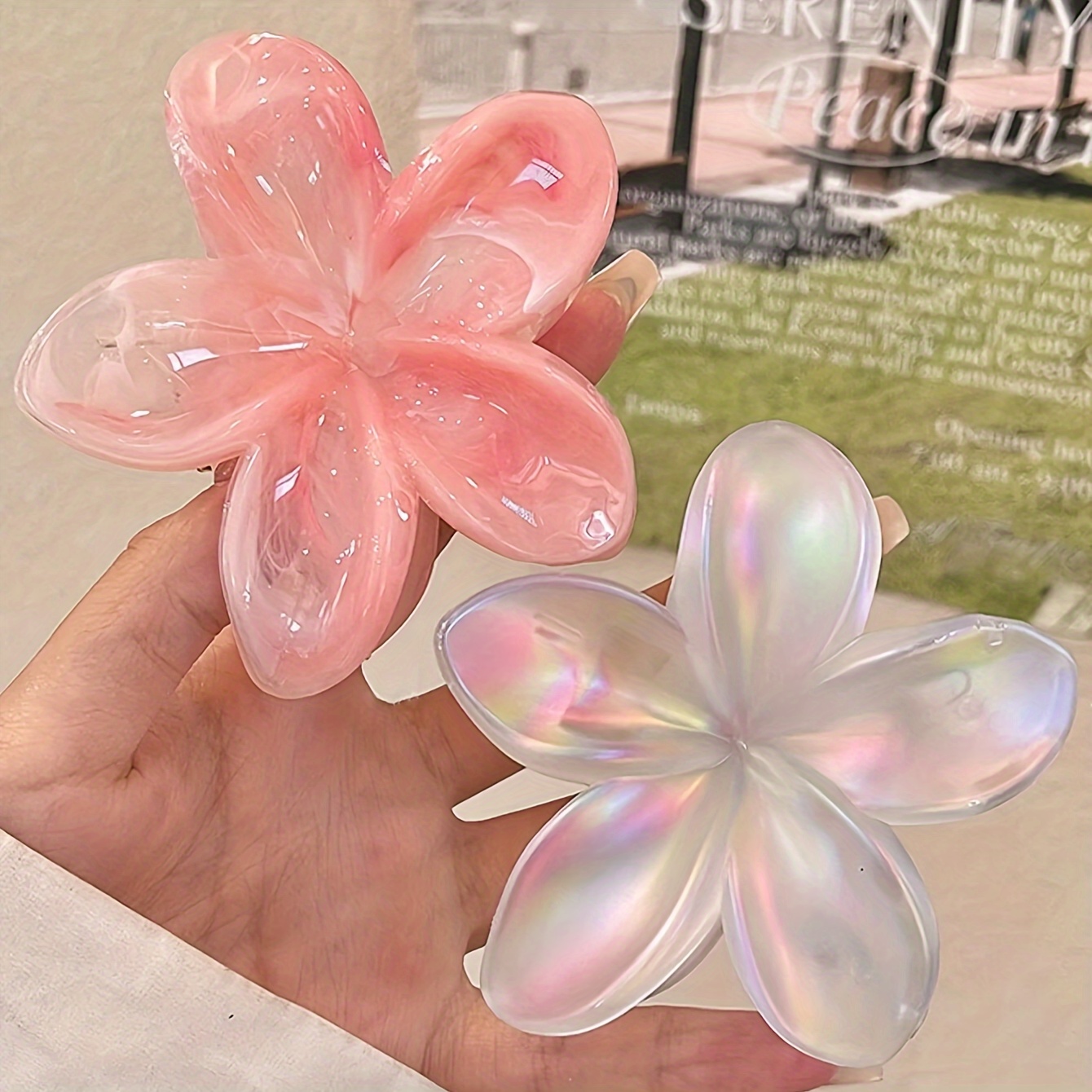 2pcs Vintage Elegant Flower Hair Claws For Women - Big Plastic Hair Clips With Floral Design, Ideal For Work, Party, Daily Use - 14+ Years, Set Of Multi-colored Hair Accessories
2pcs Vintage Elegant Flower Hair Claws For Women - Big Plastic Hair Clips With Floral Design, Ideal For Work, Party, Daily Use - 14+ Years, Set Of Multi-colored Hair Accessories