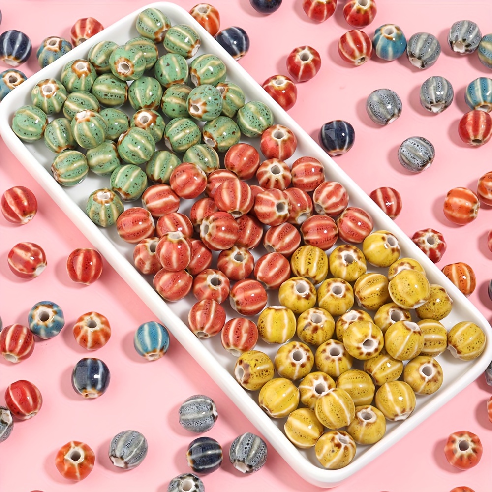 20-piece Ceramic Watermelon Beads, Flower Glaze Craft Assortment For Diy Jewelry Making - Bracelet, Necklace, And Phone Chain Accessories
20-piece Ceramic Watermelon Beads, Flower Glaze Craft Assortment For Diy Jewelry Making - Bracelet, Necklace, And Phone Chain Accessories
