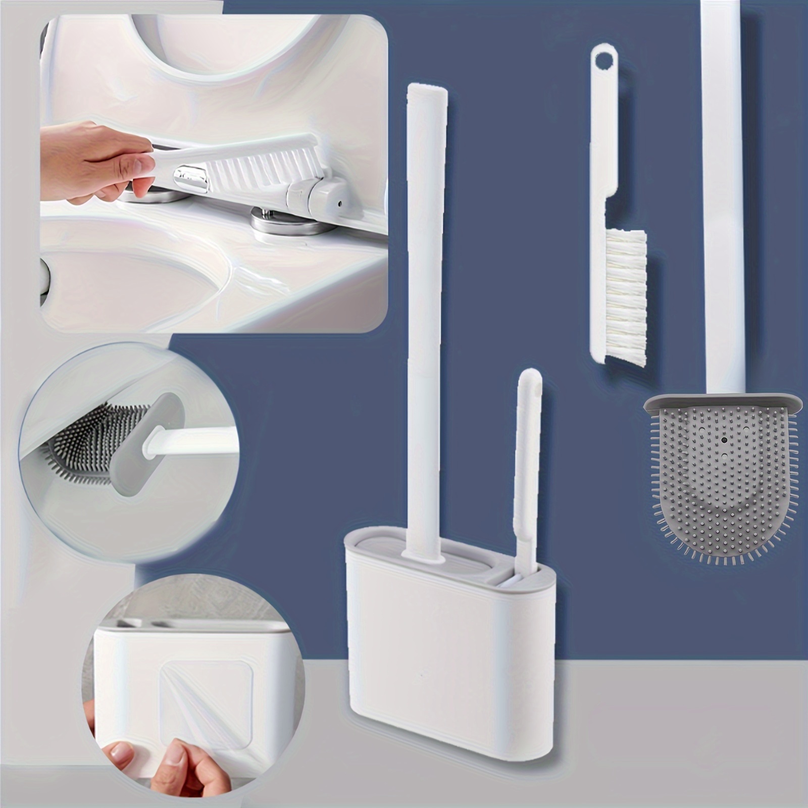 1set, Toilet Brushes, Wall Mounted Toilet Brush, Soft Toilet Brush Head, Long Handle Toilet Brush, Multi-functional Household Brush, Home Cleaning Tool,
1set, Toilet Brushes, Wall Mounted Toilet Brush, Soft Toilet Brush Head, Long Handle Toilet Brush, Multi-functional Household Brush, Home Cleaning Tool,