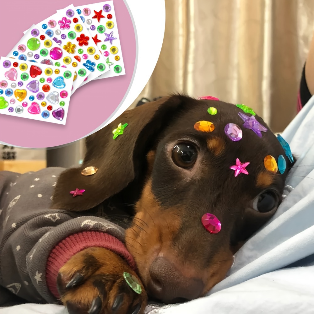 4pcs Diy Acrylic Gemstone Pet Stickers - Heart, Flower & Star Shapes For Dog Grooming And Beauty Accessories
4pcs Diy Acrylic Gemstone Pet Stickers - Heart, Flower & Star Shapes For Dog Grooming And Beauty Accessories
