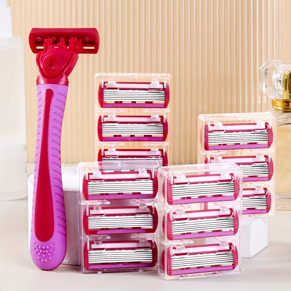 1 Handle + 12 Knife Heads/manual Women's Body Bikini Safety Hair Removal Shaver 6 Stainless Steel Shaver Blades Replaceable Knife Heads
1 Handle + 12 Knife Heads/manual Women's Body Bikini Safety Hair Removal Shaver 6 Stainless Steel Shaver Blades Replaceable Knife Heads