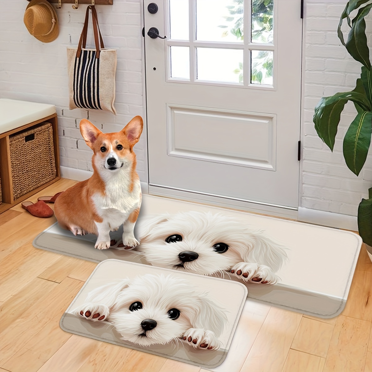 Puppy Pattern Kitchen & Bathroom Mat - Non-slip, Machine Washable Polyester Rug For Home Decor
Puppy Pattern Kitchen & Bathroom Mat - Non-slip, Machine Washable Polyester Rug For Home Decor