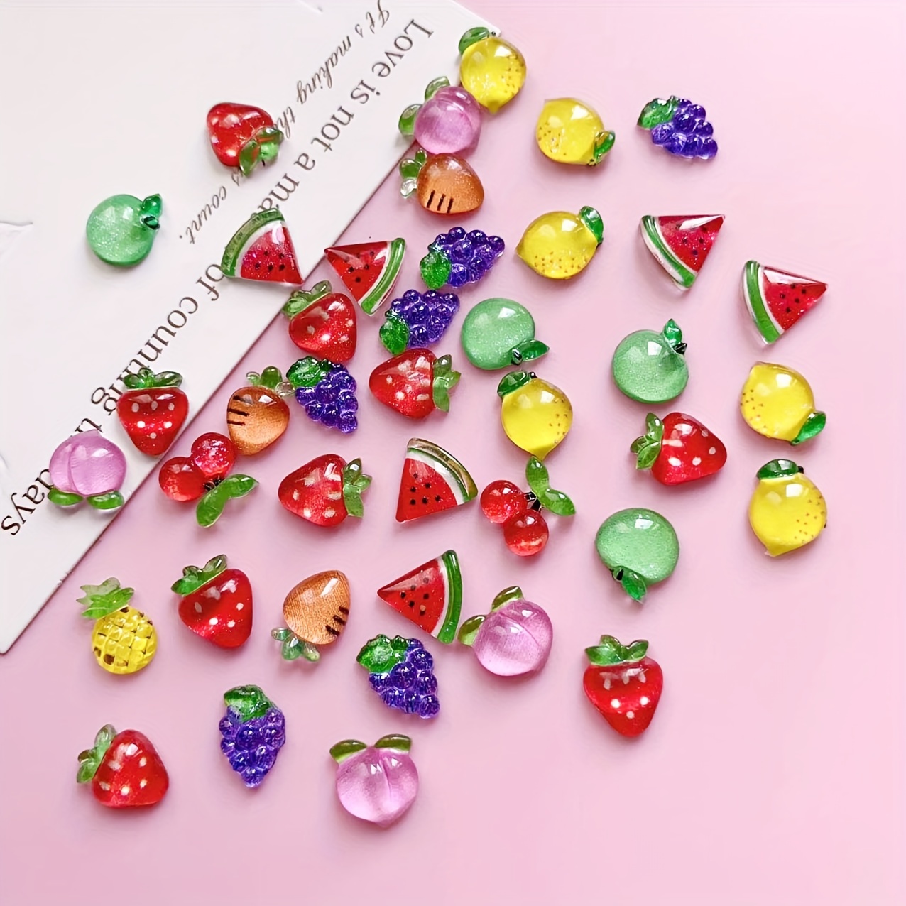 30pcs Décorations d'Ongles en Résine en de Fruits: , , Raisin, Pastèque, Ananas, Pomme - Ornements DIY de et Styles Variés Mélangés
30pcs Décorations d'Ongles en Résine en de Fruits: , , Raisin, Pastèque, Ananas, Pomme - Ornements DIY de et Styles Variés Mélangés