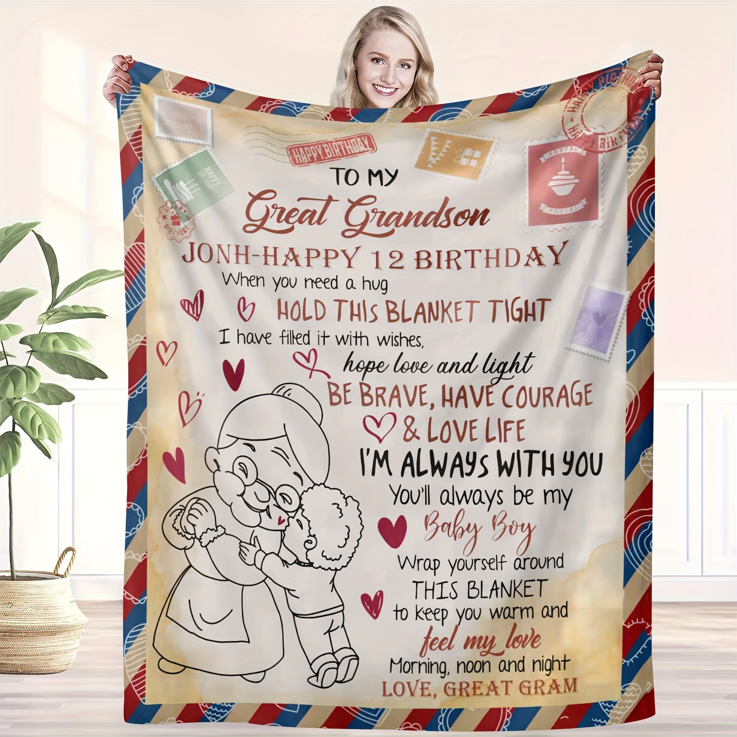 1pc To Grandson Letter Format Blanket Best Gift Soft Flannel Blanket For All Season
1pc To Grandson Letter Format Blanket Best Gift Soft Flannel Blanket For All Season