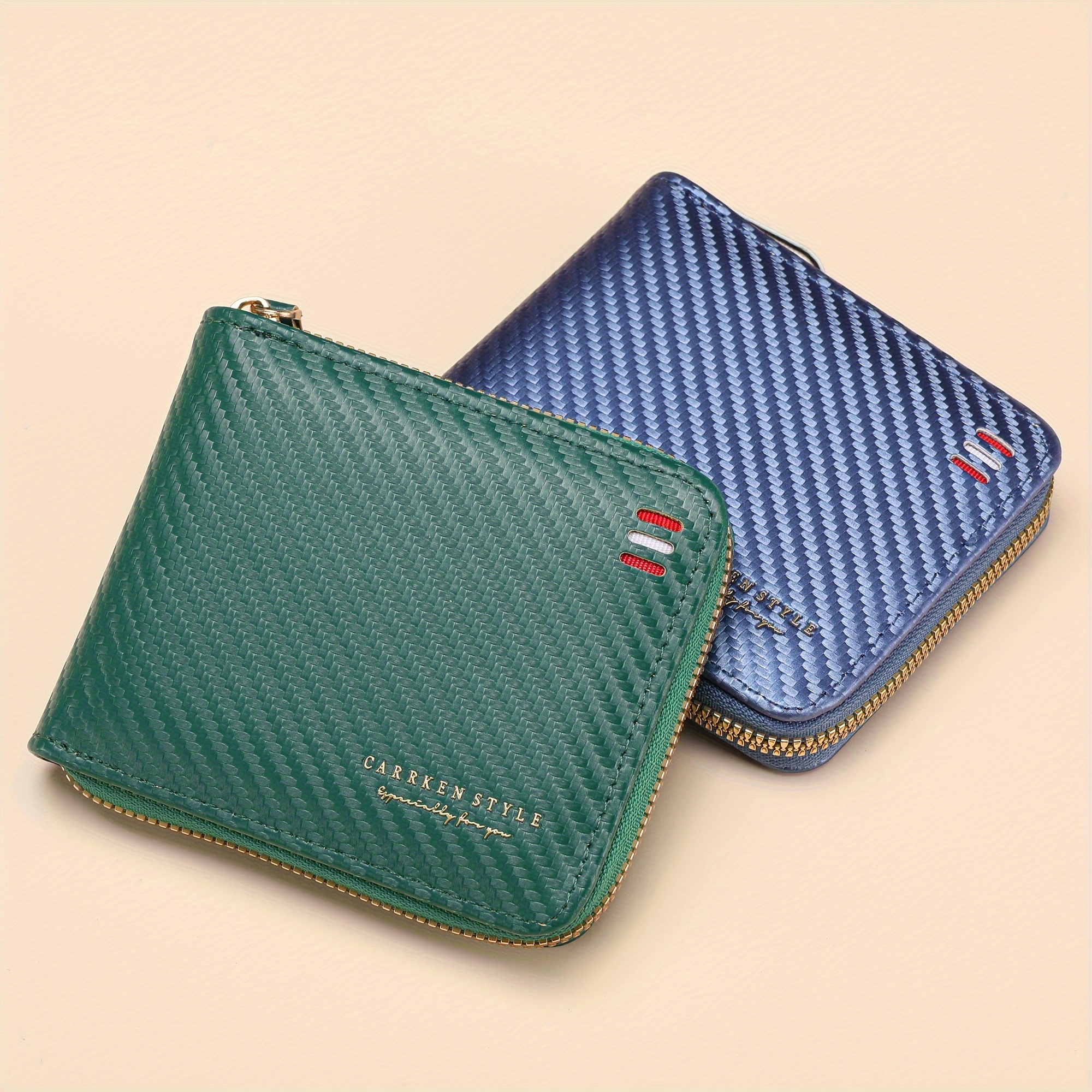 Chic Carbon Fiber Women' - Slim, With Zipper & Colorblock Design, Card Holder For Students And Use, Carrken
Chic Carbon Fiber Women' - Slim, With Zipper & Colorblock Design, Card Holder For Students And Use, Carrken