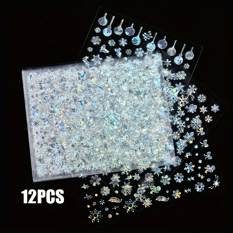 12pcs 3D Stickers pour Nail Art de Noël, Laser Doré Argenté Art Stickers, Holographique Autocollant Nail Art Fournitures pour Femmes et Filles
12pcs 3D Stickers pour Nail Art de Noël, Laser Doré Argenté Art Stickers, Holographique Autocollant Nail Art Fournitures pour Femmes et Filles