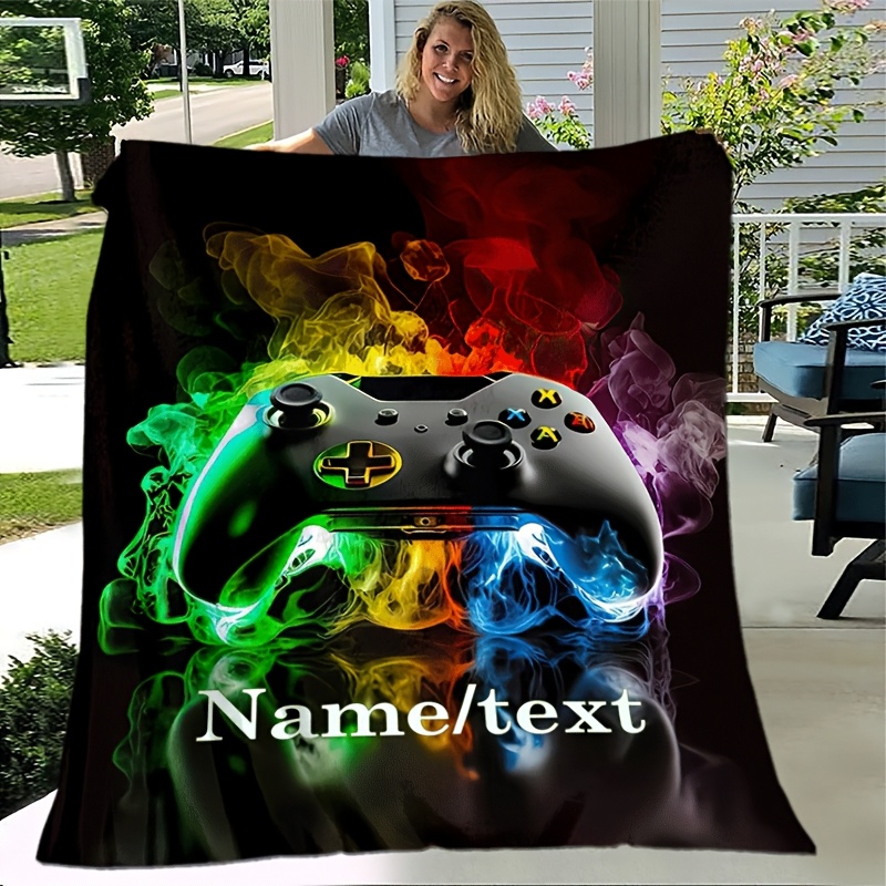 1pc Personalized Gaming Controller Design Polyester Blanket, Custom Name Lightweight Throw, Ideal For Bedroom, Office, Sofa, With Unique Gift For Gamers
1pc Personalized Gaming Controller Design Polyester Blanket, Custom Name Lightweight Throw, Ideal For Bedroom, Office, Sofa, With Unique Gift For Gamers