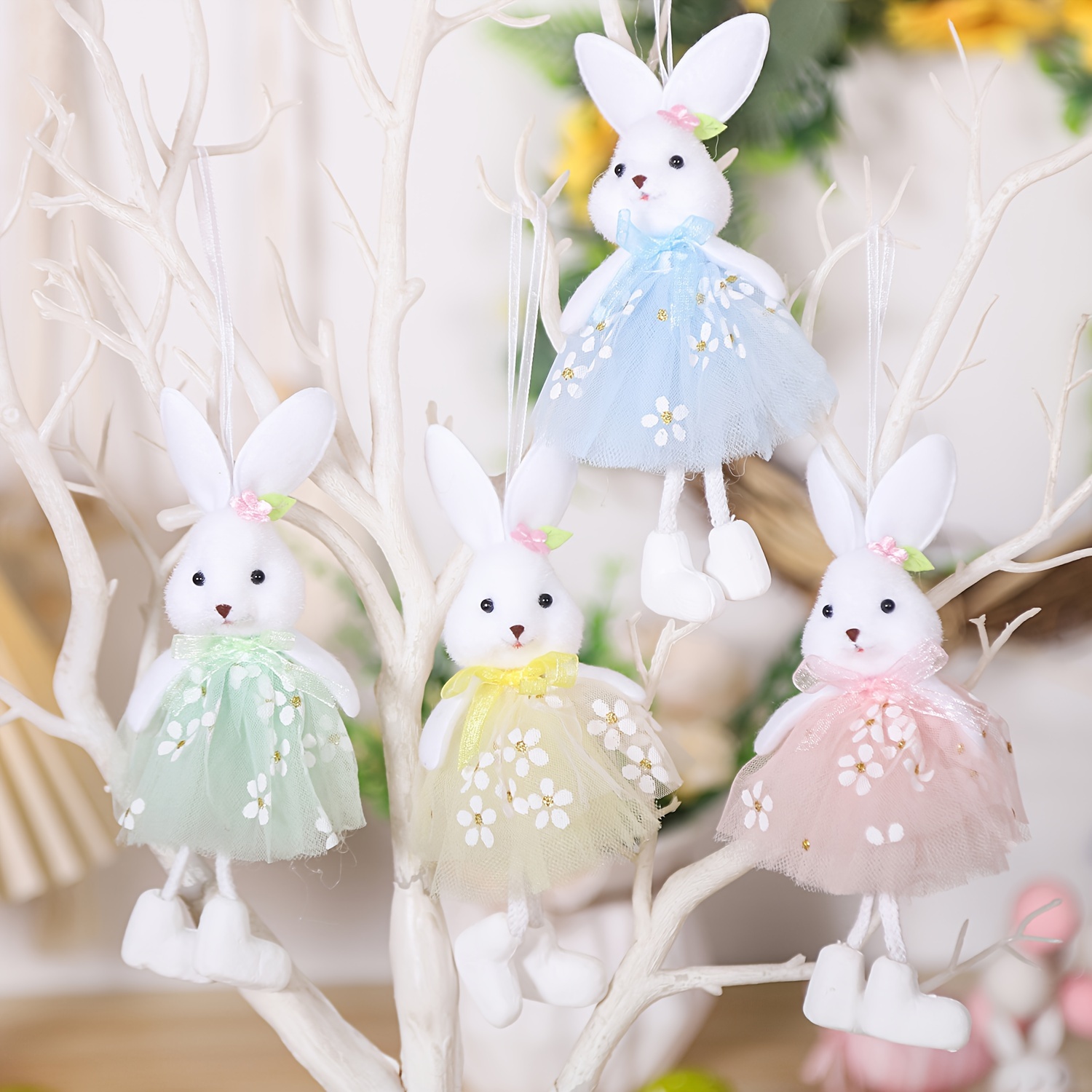 1pc Vintage-inspired Easter Bunny Doll Pendant With Floral Skirt - Polyester, No Power Needed - Home & Party Decoration, Bunny Accessories
1pc Vintage-inspired Easter Bunny Doll Pendant With Floral Skirt - Polyester, No Power Needed - Home & Party Decoration, Bunny Accessories