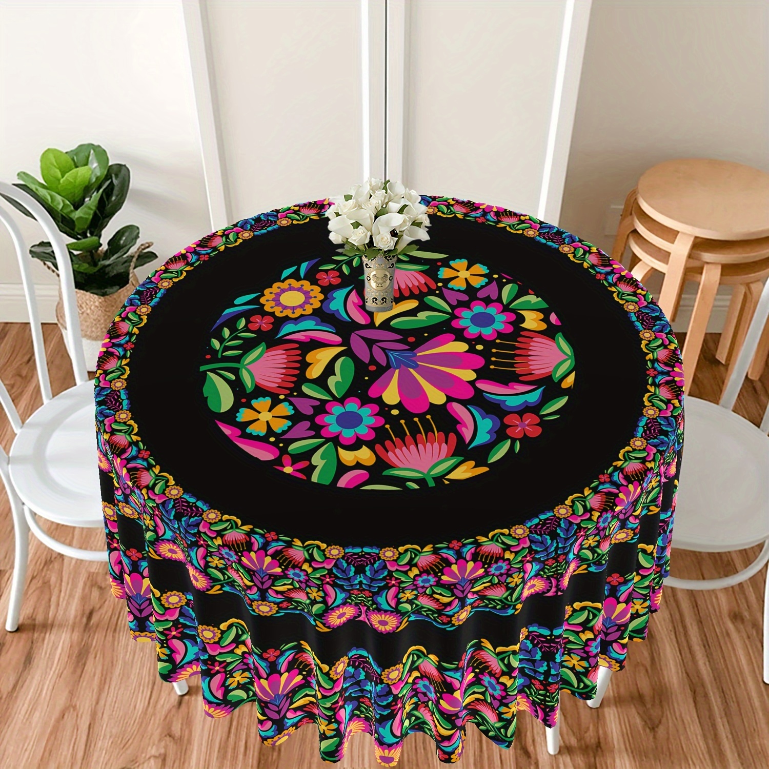 1pc, Tablecloth, Colorful Floral Pattern Table Cover, Vintage Flowers Waterproof Dining Table Cloth, Multi-purpose Backyard Barbecue Picnic Table Cover, Room Decor
1pc, Tablecloth, Colorful Floral Pattern Table Cover, Vintage Flowers Waterproof Dining Table Cloth, Multi-purpose Backyard Barbecue Picnic Table Cover, Room Decor