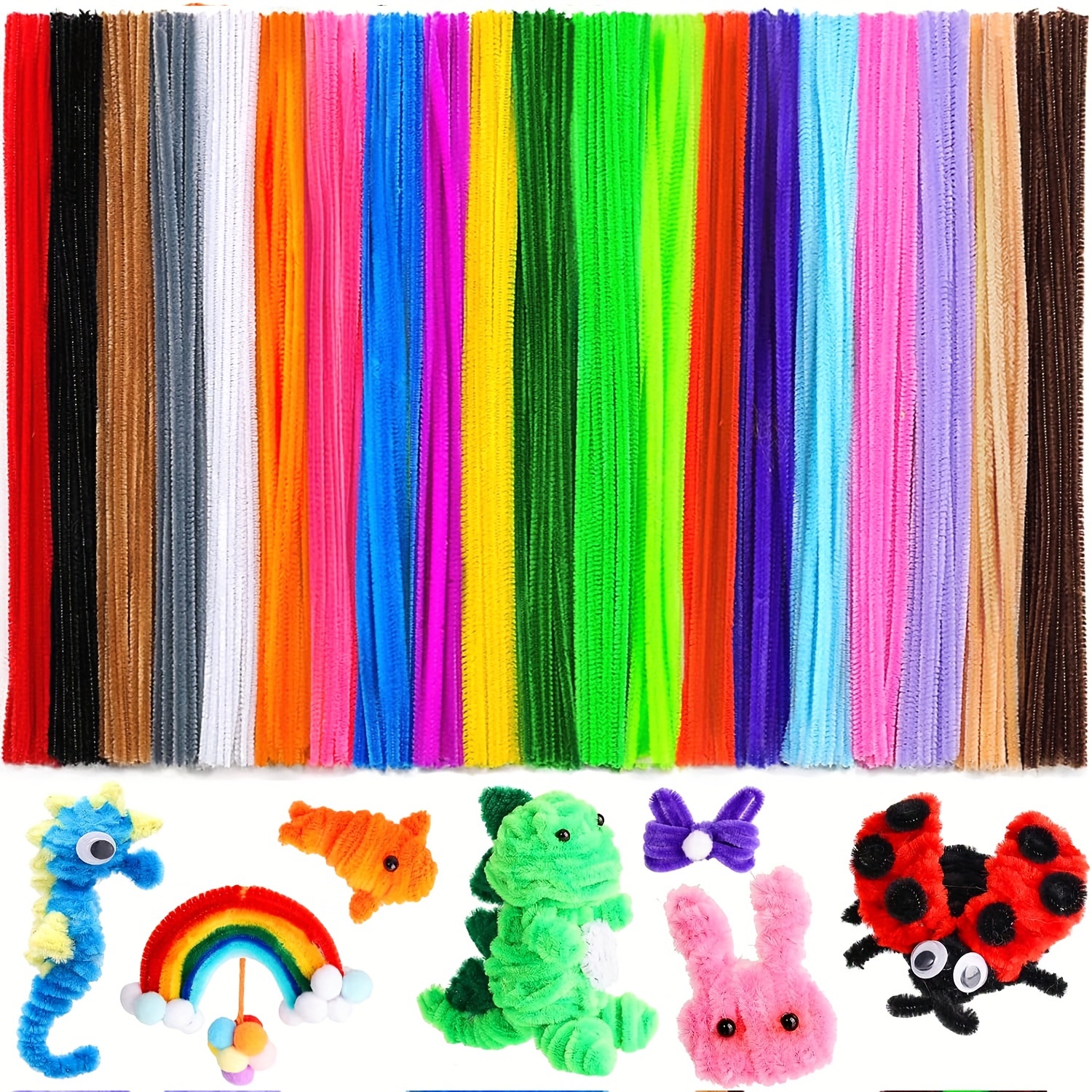 200-piece Vibrant Chenille Stems - Multicolor Pipe Cleaners For Diy Crafts, Art Projects & Holiday Decorations
200-piece Vibrant Chenille Stems - Multicolor Pipe Cleaners For Diy Crafts, Art Projects & Holiday Decorations