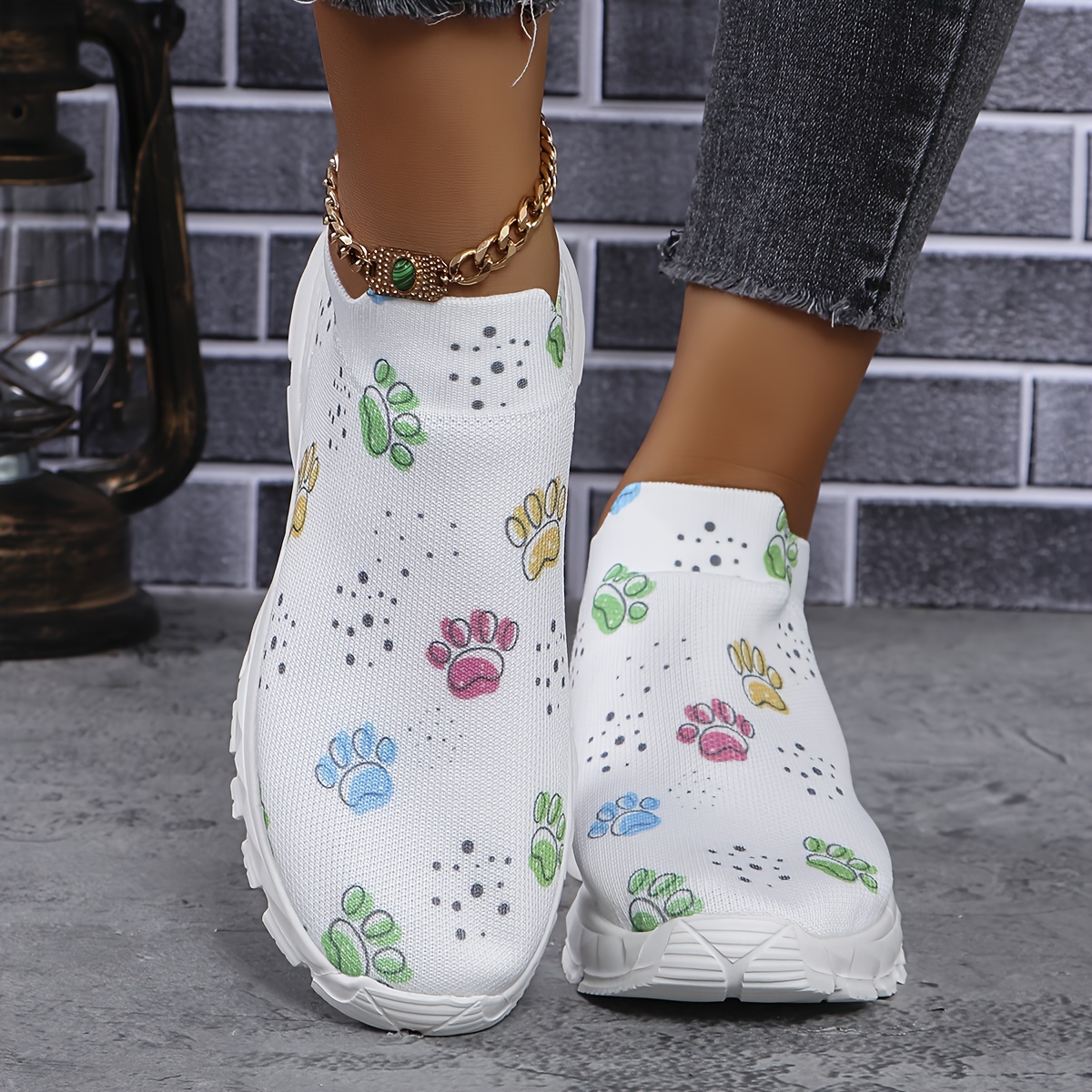 Women's Breathable Knit Sneakers With Cute Dog Paw Print - Slip-on, Casual Sneakers For All
Women's Breathable Knit Sneakers With Cute Dog Paw Print - Slip-on, Casual Sneakers For All
