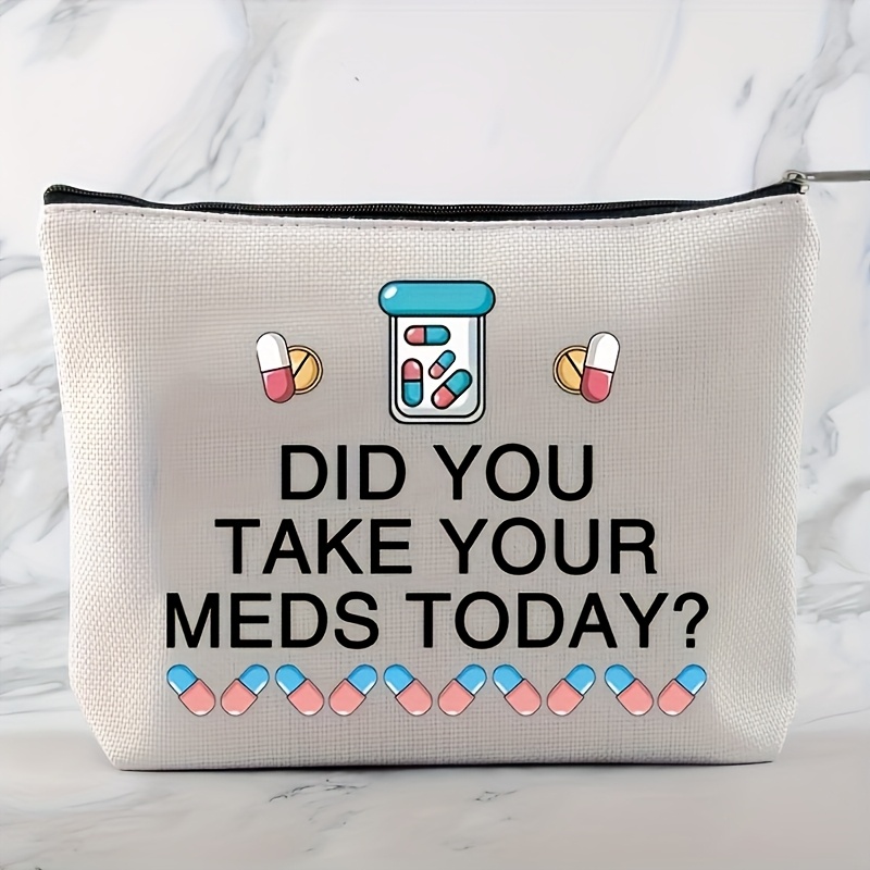 Fun 'did You Take Your Meds Today' Canvas Pill Organizer - Zippered Pill & Tablet Storage Bag,, Fragrance-free, 9x7 Inches, Pill Box For Purse
Fun 'did You Take Your Meds Today' Canvas Pill Organizer - Zippered Pill & Tablet Storage Bag,, Fragrance-free, 9x7 Inches, Pill Box For Purse