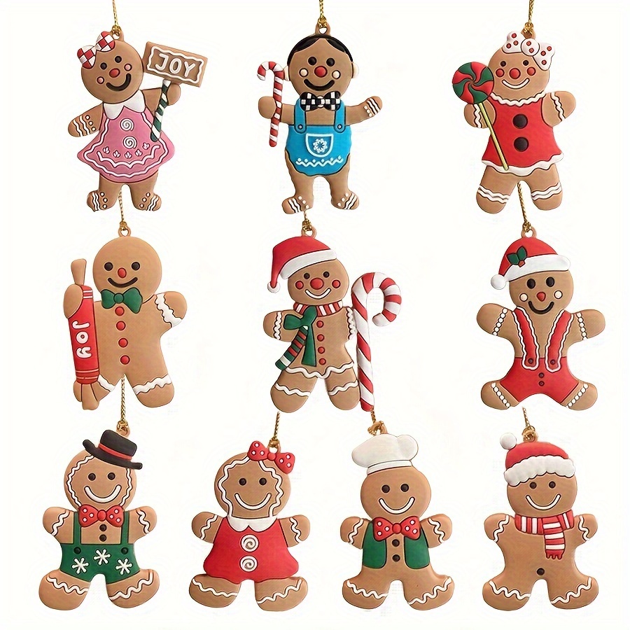 2024 Christmas Gingerbread Man Ornaments Set Of 10, Party Christmas Tree Decorations, Christmas Gift For 
2024 Christmas Gingerbread Man Ornaments Set Of 10, Party Christmas Tree Decorations, Christmas Gift For