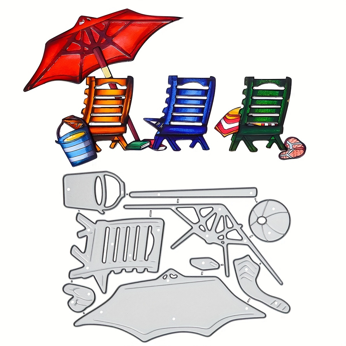 Beach Chair Scrapbook Metal Cutting Mold - Perfect For Diy Greeting Cards, Paper Crafts, And Photo Decorations
Beach Chair Scrapbook Metal Cutting Mold - Perfect For Diy Greeting Cards, Paper Crafts, And Photo Decorations