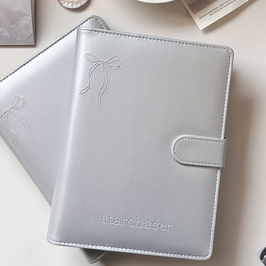 1pc A5 Leather Kpop Photocard Binder, Photo Album Storage Stationery With 20 Sleeves, Silver
1pc A5 Leather Kpop Photocard Binder, Photo Album Storage Stationery With 20 Sleeves, Silver