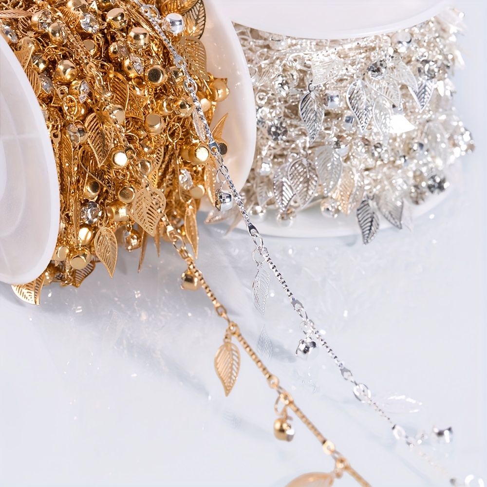 Mingxuan 1 Meter Fashion Leaf Design Copper Chain For Diy Necklace Jewelry Making, No Plating, Crystal Bead Detail, Chain Type, No Mosaic Material
Mingxuan 1 Meter Fashion Leaf Design Copper Chain For Diy Necklace Jewelry Making, No Plating, Crystal Bead Detail, Chain Type, No Mosaic Material