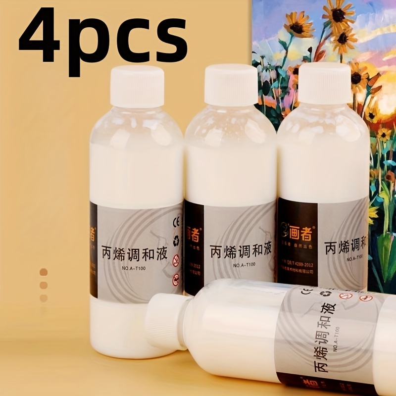 4-pack Artpro Acrylic Paint Medium, 3.38 Oz Each, Liquid For Pigments, Enhances Flow & Color, Easy Mixing, No , True Pigment , Plastic Bottles
4-pack Artpro Acrylic Paint Medium, 3.38 Oz Each, Liquid For Pigments, Enhances Flow & Color, Easy Mixing, No , True Pigment , Plastic Bottles