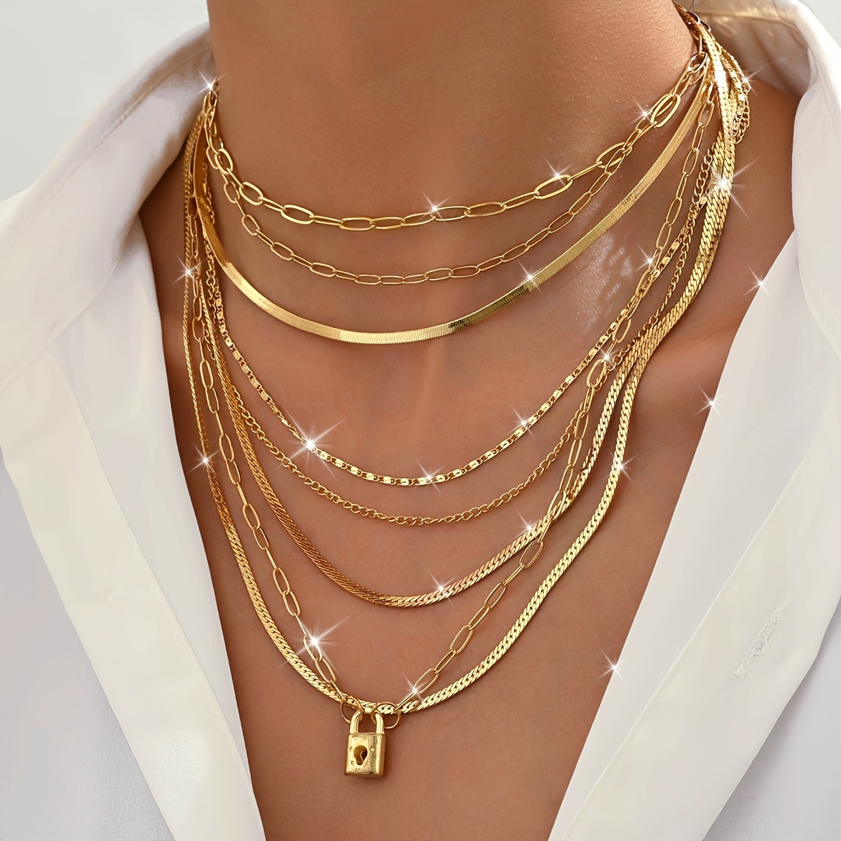 Personalized Necklace Women' Lock Long Chain Hip-hop Chain Pendant Women' Necklace, Necklace Gifts, Gifts Holiday Wishes Girlfriend Wife Lady
Personalized Necklace Women' Lock Long Chain Hip-hop Chain Pendant Women' Necklace, Necklace Gifts, Gifts Holiday Wishes Girlfriend Wife Lady