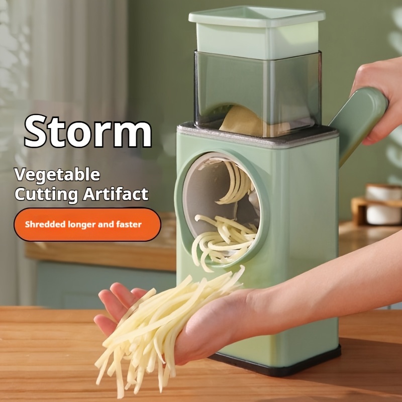 Nirva Rotary Cheese Grater With 3 Stainless Steel Blades, Hand Vegetable Chopper, Powerful Suction Cups
Nirva Rotary Cheese Grater With 3 Stainless Steel Blades, Hand Vegetable Chopper, Powerful Suction Cups