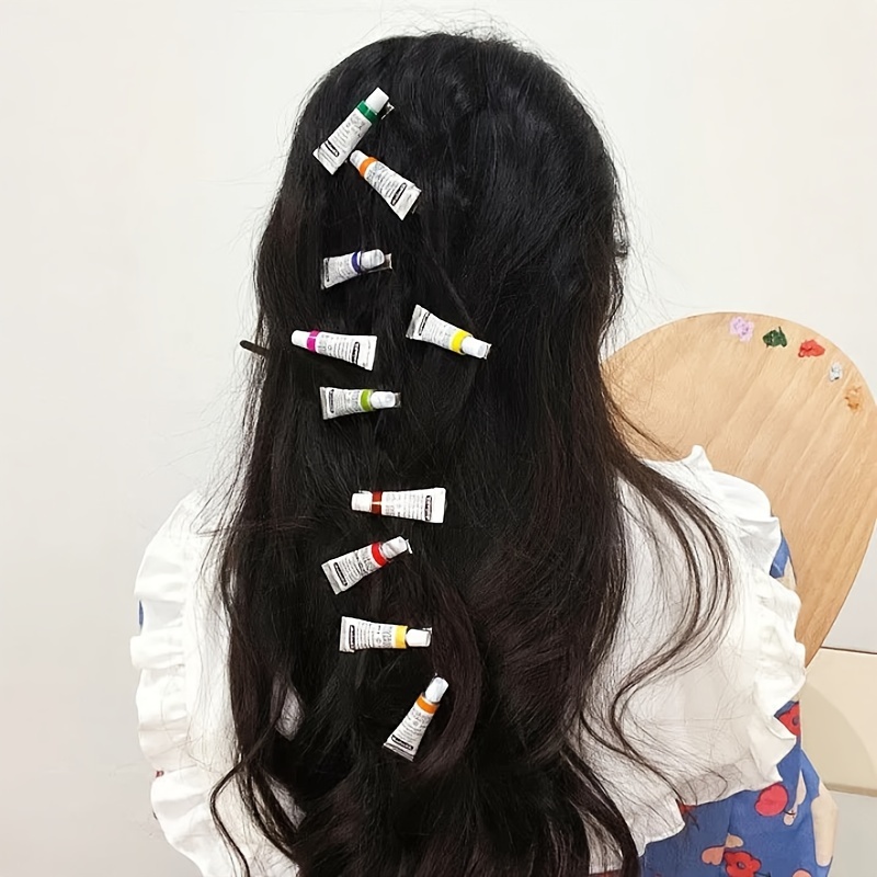 14+ Pvc Cute -shaped Hair Clips Set, Watercolor Paint , Decorative Side & Barrettes, Accessory For Women, Art Student Gift, Hair & Message Clip - 2pcs
14+ Pvc Cute -shaped Hair Clips Set, Watercolor Paint , Decorative Side & Barrettes, Accessory For Women, Art Student Gift, Hair & Message Clip - 2pcs