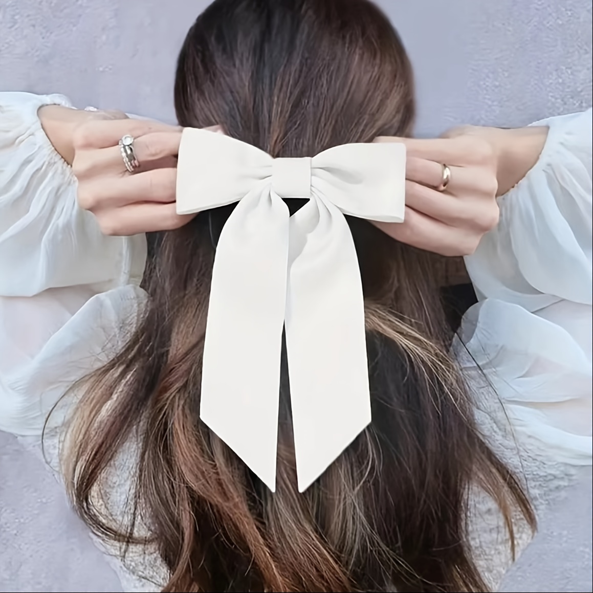 Sweet Solid Color Small Bow Hair Clip For Women, Perfect For Holiday And Decorative Hair Accessories
Sweet Solid Color Small Bow Hair Clip For Women, Perfect For Holiday And Decorative Hair Accessories