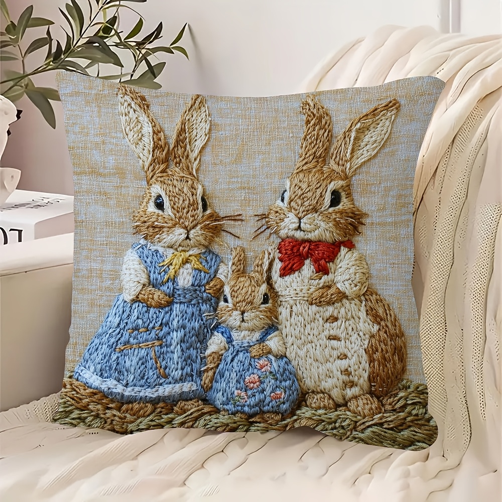 1pc, Peter 18x18 Inch Super Soft Short Plush Double-sided Pillow, Contemporary Knit Fabric, Hand Wash, Zipper Closure, Polyester, Embroidery , Room Decor - Qwch7800
1pc, Peter 18x18 Inch Super Soft Short Plush Double-sided Pillow, Contemporary Knit Fabric, Hand Wash, Zipper Closure, Polyester, Embroidery , Room Decor - Qwch7800