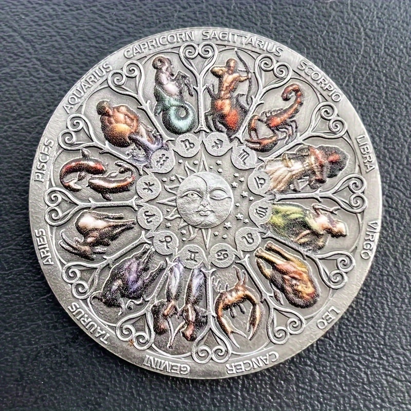Coin Collection: 12 Zodiac Signs Coin - Lucky Coin - Iron Material - Coin - 4cm/1.57in
Coin Collection: 12 Zodiac Signs Coin - Lucky Coin - Iron Material - Coin - 4cm/1.57in