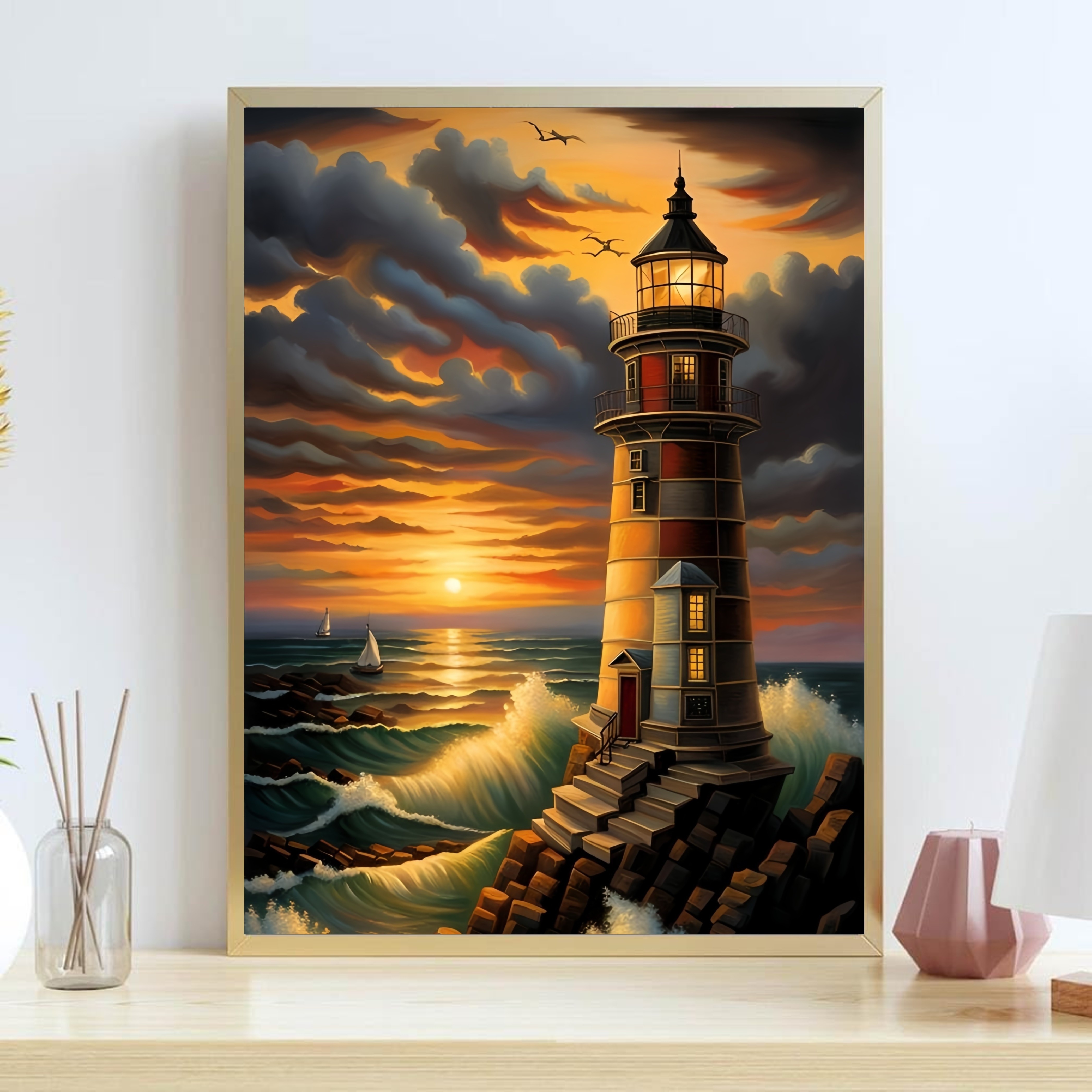 1pc Lighthouse Diamond Art Painting Kit For Home Decoration, Wall Decor, 5d Full Round Rhinestone Diamond Art Painting, 11.81x15.7in
1pc Lighthouse Diamond Art Painting Kit For Home Decoration, Wall Decor, 5d Full Round Rhinestone Diamond Art Painting, 11.81x15.7in