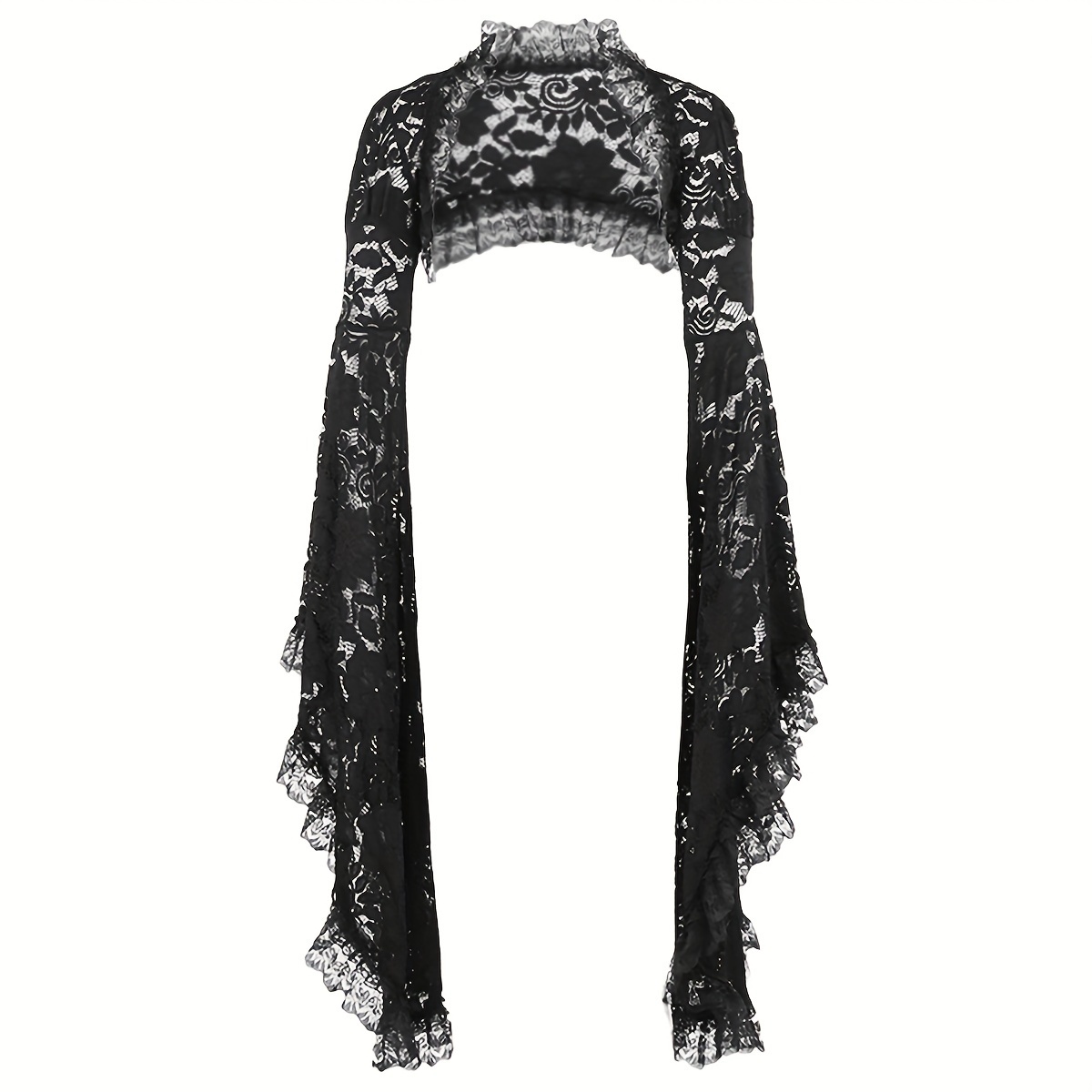 Goth Fake Collar Long Sleeves Y2k Lace Top Shrug Victorian See Through Mesh Blouse Cover Up For Women Girls
Goth Fake Collar Long Sleeves Y2k Lace Top Shrug Victorian See Through Mesh Blouse Cover Up For Women Girls