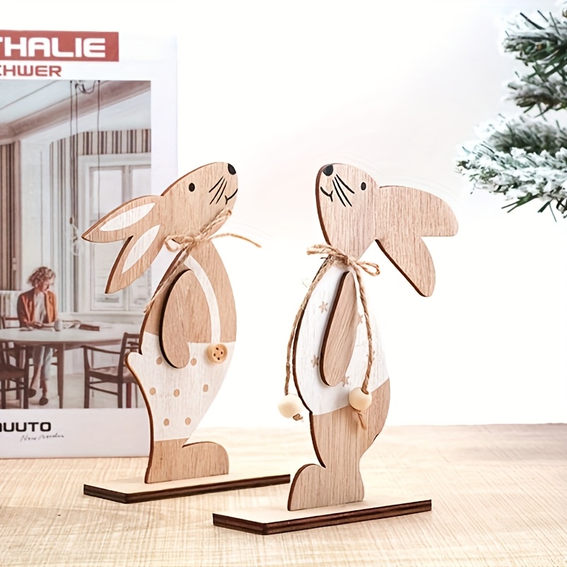 2pcs Creative Wooden Cutouts, Manufactured Wood Easter Decorations, Diy Wooden Easter Egg Accent, Universal Holiday Decor, With No Electricity Required, For Featherless
2pcs Creative Wooden Cutouts, Manufactured Wood Easter Decorations, Diy Wooden Easter Egg Accent, Universal Holiday Decor, With No Electricity Required, For Featherless