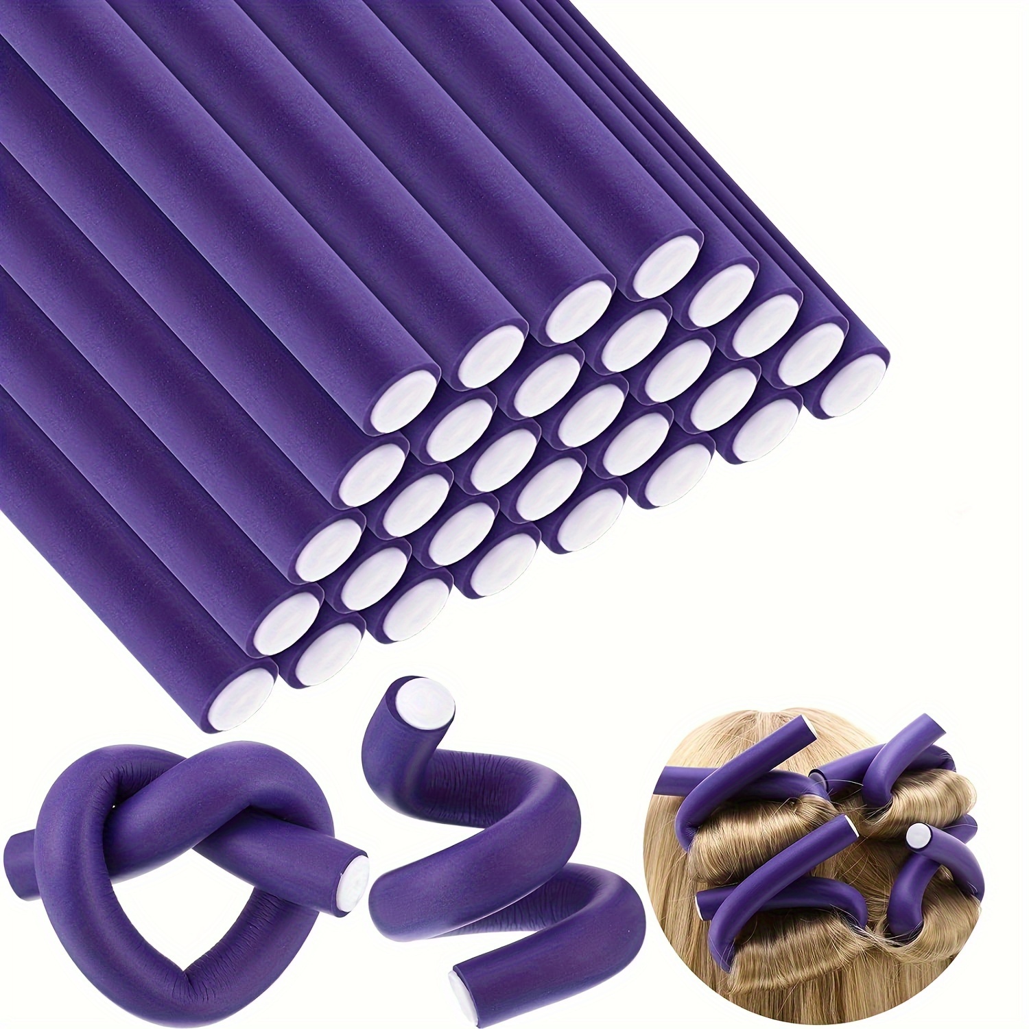 10pcs/30pcs/50pcs Flexible Hair Rollers Foam Curlers Set No Heat Heatless Bendy Foam Hair Curls For Long, Medium, Short Hair To Sleep In, Random Color
10pcs/30pcs/50pcs Flexible Hair Rollers Foam Curlers Set No Heat Heatless Bendy Foam Hair Curls For Long, Medium, Short Hair To Sleep In, Random Color