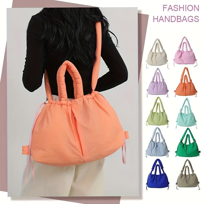 Women's Puffer Tote Handbag - Solid Color Adjustable Strap Crossbody - Polyester With Magnetic Closure - Stylish & Versatile For
Women's Puffer Tote Handbag - Solid Color Adjustable Strap Crossbody - Polyester With Magnetic Closure - Stylish & Versatile For
