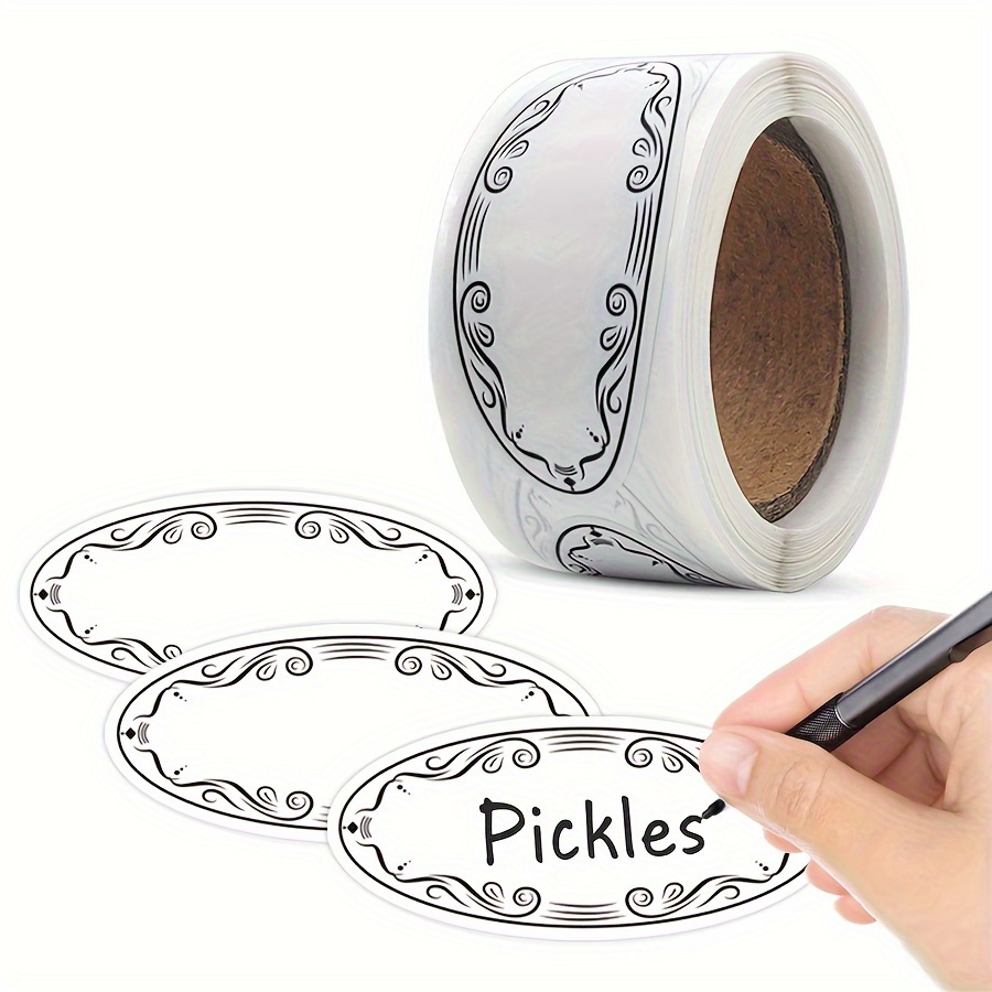 150 Stickers/roll Oval White Writable Label Stickers Food Classification Marking Jar Label
150 Stickers/roll Oval White Writable Label Stickers Food Classification Marking Jar Label