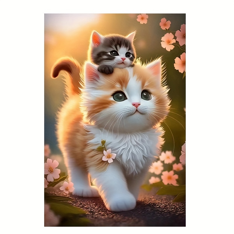 5d Diy Diamond Painting Kit - Cute Cat Design, Full Drill Acrylic Rhinestones, Embroidery Craft Set For Wall Decor
5d Diy Diamond Painting Kit - Cute Cat Design, Full Drill Acrylic Rhinestones, Embroidery Craft Set For Wall Decor