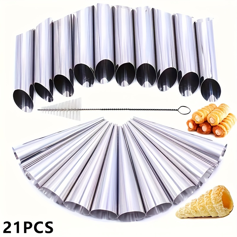 21- Stainless Steel Horn Molds Set, And For , Horns, , Includes Molds And Cleaning , Kitchen Accessories
21- Stainless Steel Horn Molds Set, And For , Horns, , Includes Molds And Cleaning , Kitchen Accessories