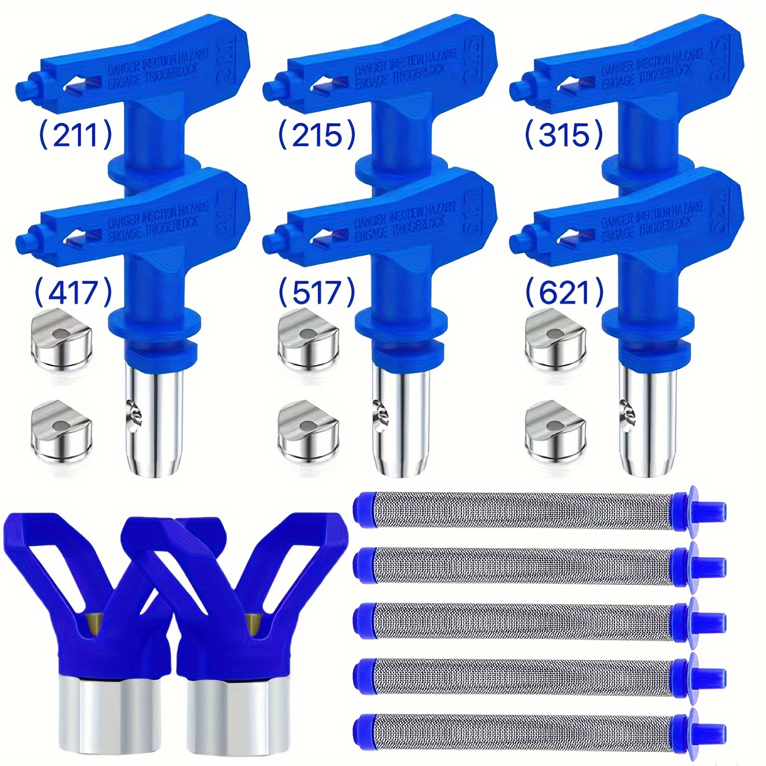 13pcs For Airless Paint Spray , Sprayer Nozzle Seat Replacement, Spray Filter, For Airless Paint Spray And Airless Sprayer Spraying Machine (211,215,315,417,517,621,tip Guards*2pcs, Filters*5pcs)
13pcs For Airless Paint Spray , Sprayer Nozzle Seat Replacement, Spray Filter, For Airless Paint Spray And Airless Sprayer Spraying Machine (211,215,315,417,517,621,tip Guards*2pcs, Filters*5pcs)