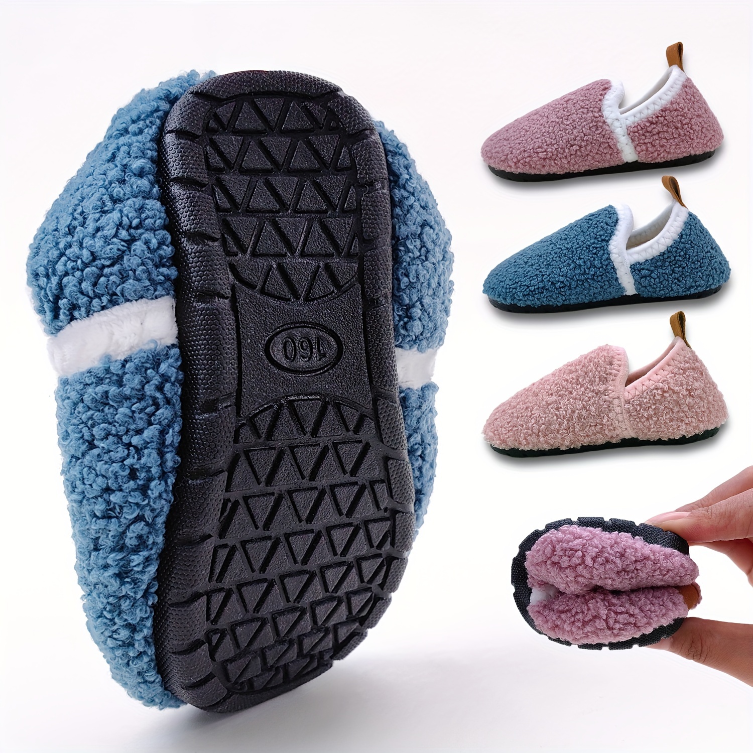 Casual Comfortable Solid Color Slip On Shoes For Girls Boys, Non-slip Lightweight Warm Walking Shoes For Indoor
Casual Comfortable Solid Color Slip On Shoes For Girls Boys, Non-slip Lightweight Warm Walking Shoes For Indoor
