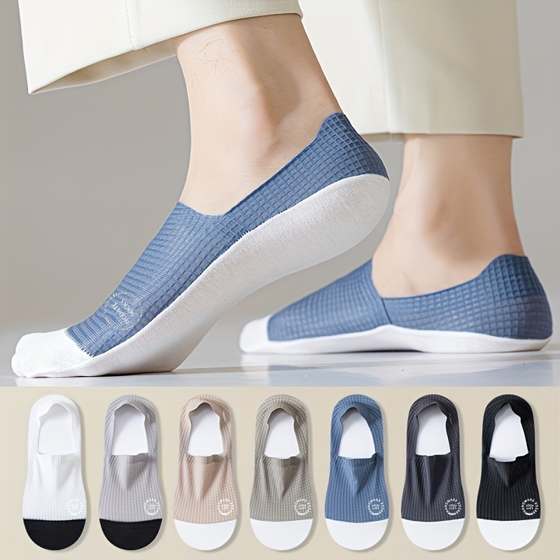 4 Pairs Of Men's Summer Thin Waffle Pattern Sweat-absorbing And Breathable Anti-slip Heel Sports Business Casual Boat Socks
4 Pairs Of Men's Summer Thin Waffle Pattern Sweat-absorbing And Breathable Anti-slip Heel Sports Business Casual Boat Socks
