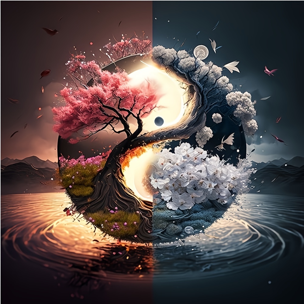 5d Diamond Painting Kit – Round Acrylic Diamonds Diy Craft Art Embroidery Cross Stitch – 20x20 Cm – Yin Yang Tree Of Life Design – Full Drill Canvas Wall Decor Unframed
5d Diamond Painting Kit – Round Acrylic Diamonds Diy Craft Art Embroidery Cross Stitch – 20x20 Cm – Yin Yang Tree Of Life Design – Full Drill Canvas Wall Decor Unframed